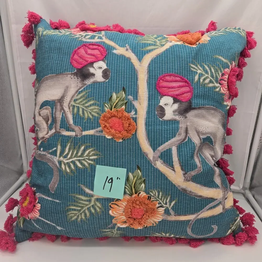 Tree Monkey Accent Pillow 19